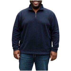 Apt. 9 Mens Plus Size XXL Sweatshirt 1/4 Zip Pullover Long Sleeve Navy Blue
